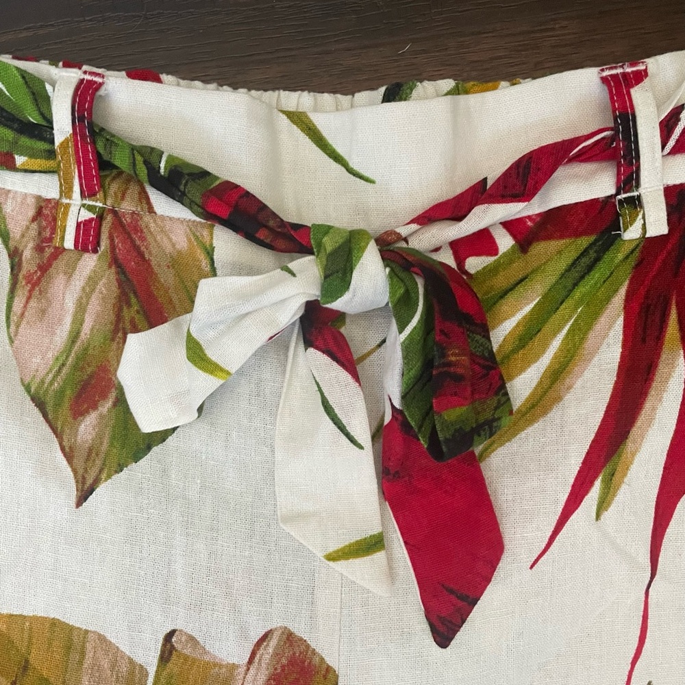 JOIE linen blend tropical print pants - Picture 3 of 7